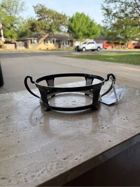 Pairpoint Antique Silver Plate Metal Stand with Handles